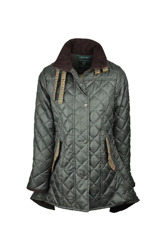 W15 - Womens Roxy Quilted Jacket - DARK OLIVE