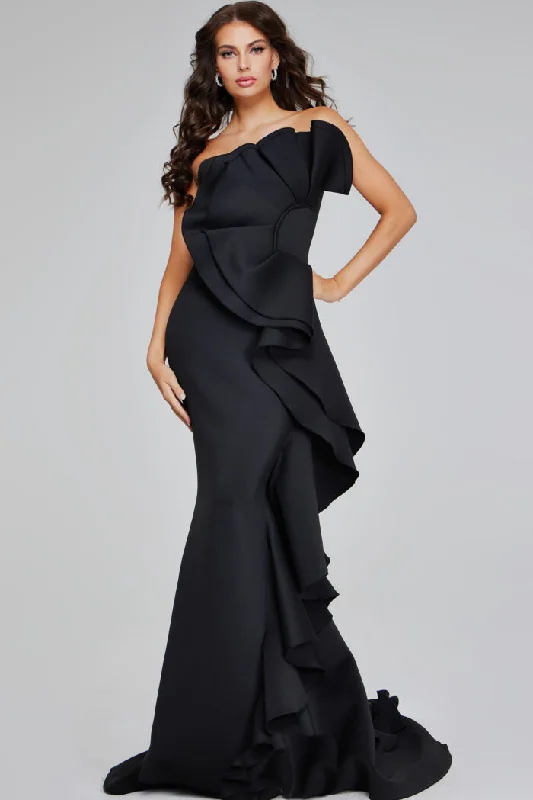 Jovani 42543 Mermaid Long Formal Ruffled Evening Dress